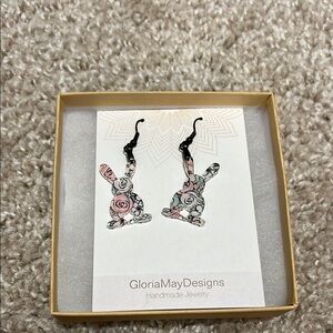 Floral Bunny Earrings